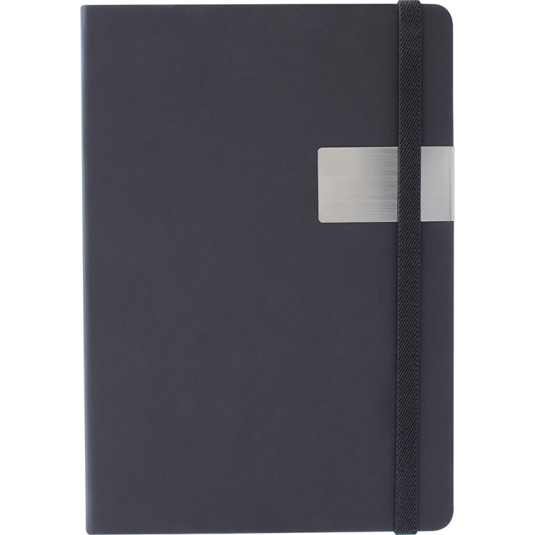Libreta Peach Grande Negra Frente Resorte