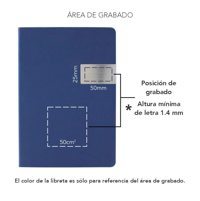 Libreta peach grande grabado