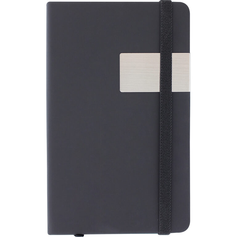 LIbreta Peach Mediana Negra Frente Resorte