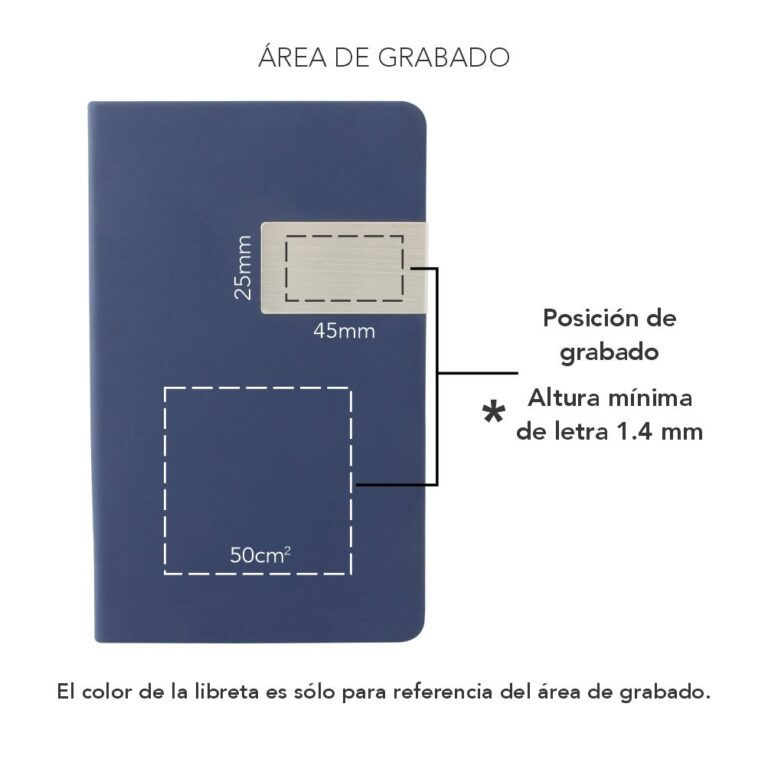 Libreta peach grabado