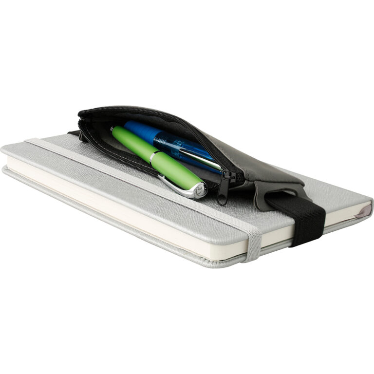 Estuche Tense Gris En Libreta Abierto