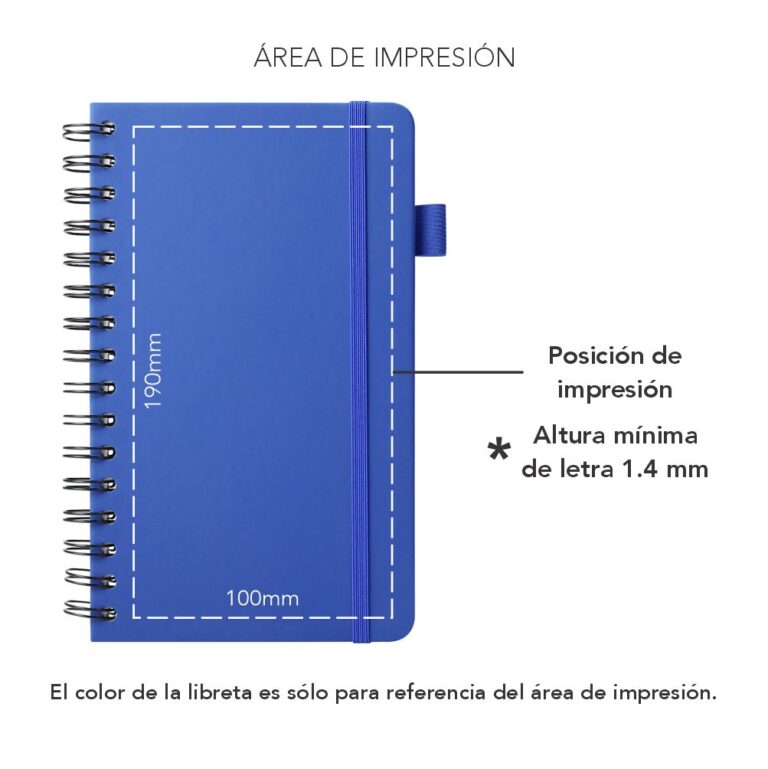 Libreta peach espiral impresion